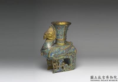 图片[2]-Zun vessel in the form of a heavenly bird with cloisonne enamels, Qing dynasty, Qianlong reign (1736-1795)-China Archive